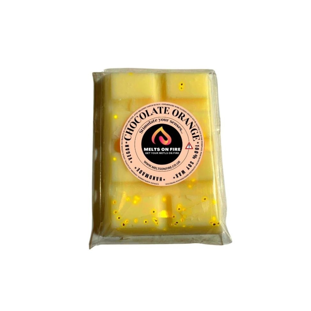 Wax Melts – 4 X Snap Bars - (Chocolate Orange,Cinnamon Cran & Orange,Vanilla,BubbleGum) – Scented Soy Wax Melts Vegan - Meltsonfire