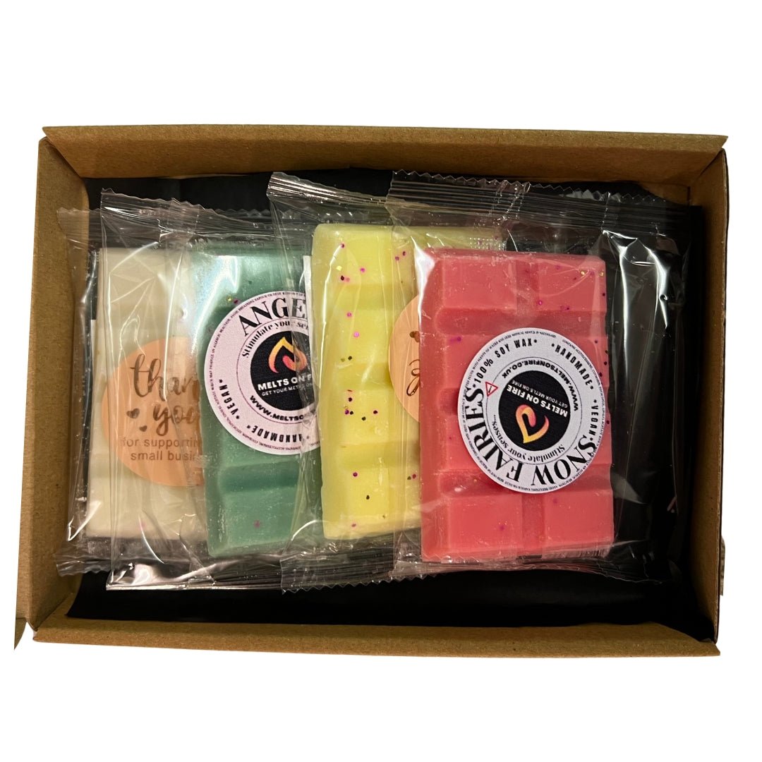 Wax Melts – 4 X Snap Bars - (Citronella,bergamot,dark honey and tabacco,Cocoa Butter) – Scented Soy Wax Melts Vegan - Meltsonfire