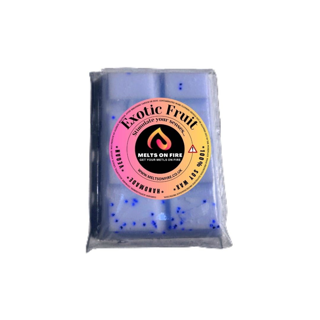 Wax Melts – 4 X Snap Bars - (Coconut & Waterfall Blooms,berry blast,exotic fruit,Honeysuckle) – Scented Soy Wax Melts Vegan - Meltsonfire