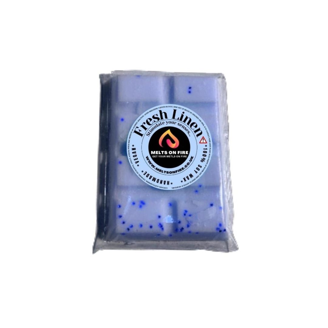 Wax Melts – 4 X Snap Bars - (Lime & Basil Inspired,Linen Fresh,Avo Bath,Bora Bora) – Scented Soy Wax Melts Vegan - Meltsonfire