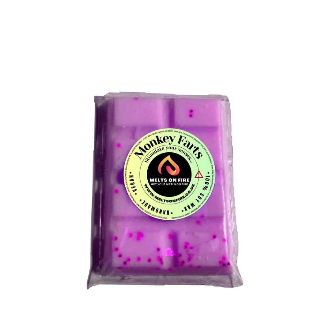 Wax Melts – 4 X Snap Bars - (monkey farts,Sea Breeze,Fluffy Towels,spa sensation) – Scented Soy Wax Melts Vegan - Meltsonfire