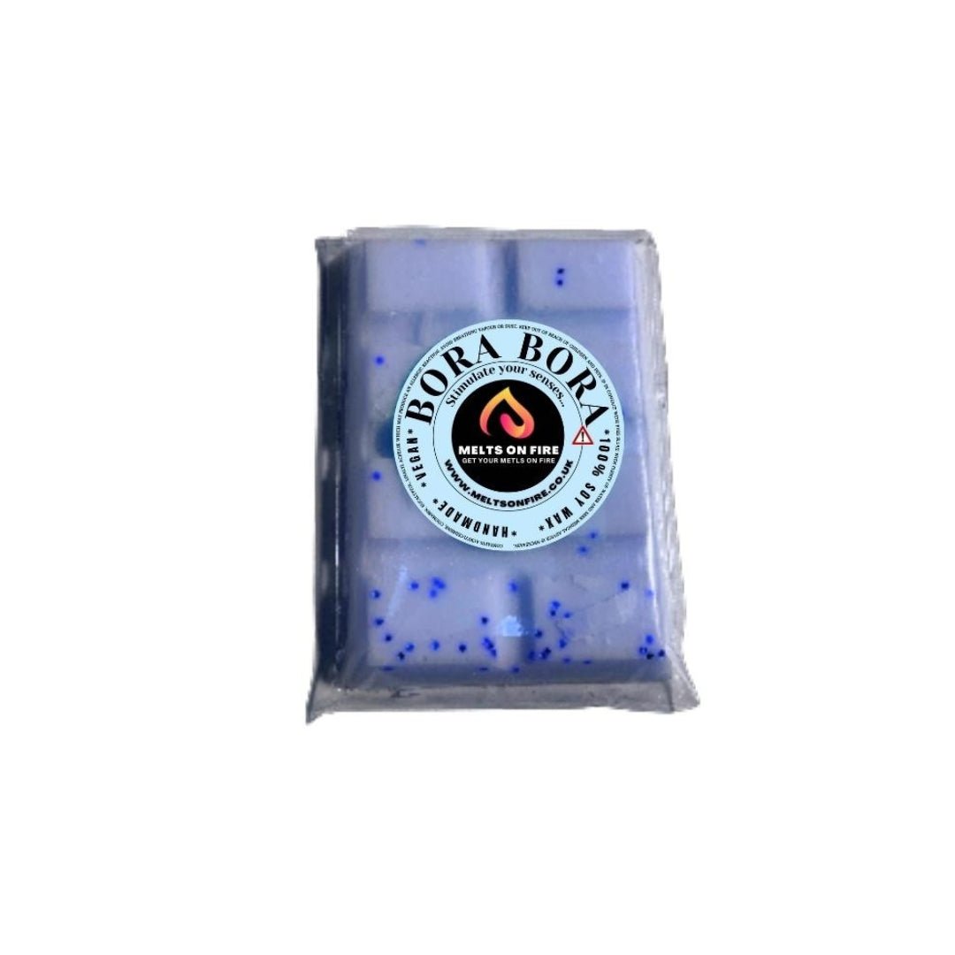 Wax Melts – 4 X Snap Bars - (Pomegra Noir,Snow Fairy,Blueberry & Vanilla,Bora Bora) – Scented Soy Wax Melts Vegan - Meltsonfire