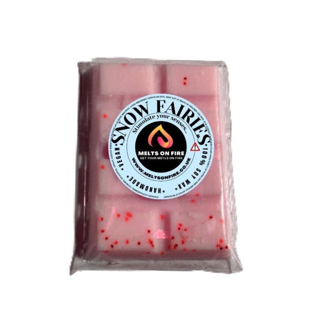 Wax Melts – 4 X Snap Bars - (Snow Fairy,Flower Explosion,Rosey Wonderland,straberries & lilly ) – Scented Soy Wax Melts Vegan - Meltsonfire