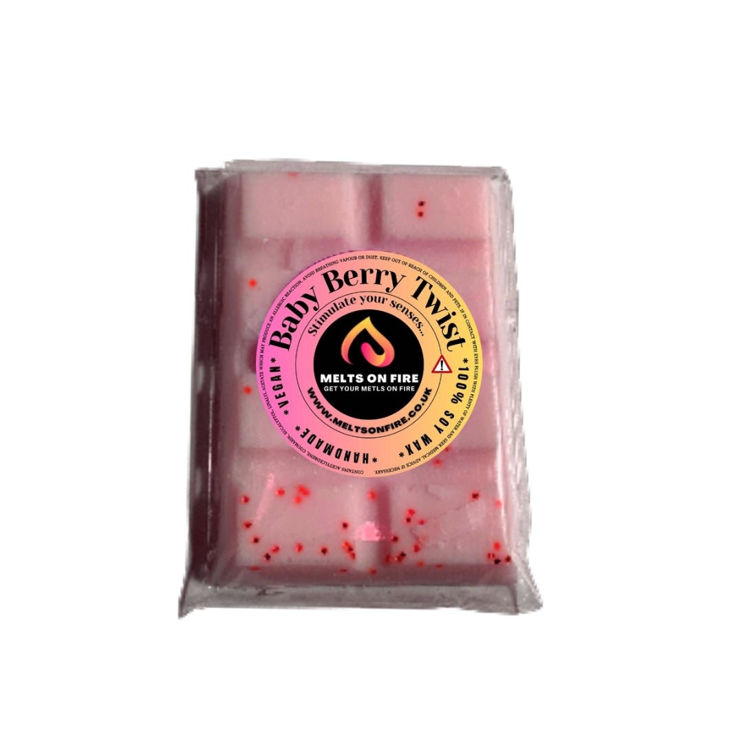 Wax Melts – 4 X Snap Bars - (white musk,raspberry & vanilla,Lemon and Lime,baby berry twist) – Scented Soy Wax Melts Vegan - Meltsonfire