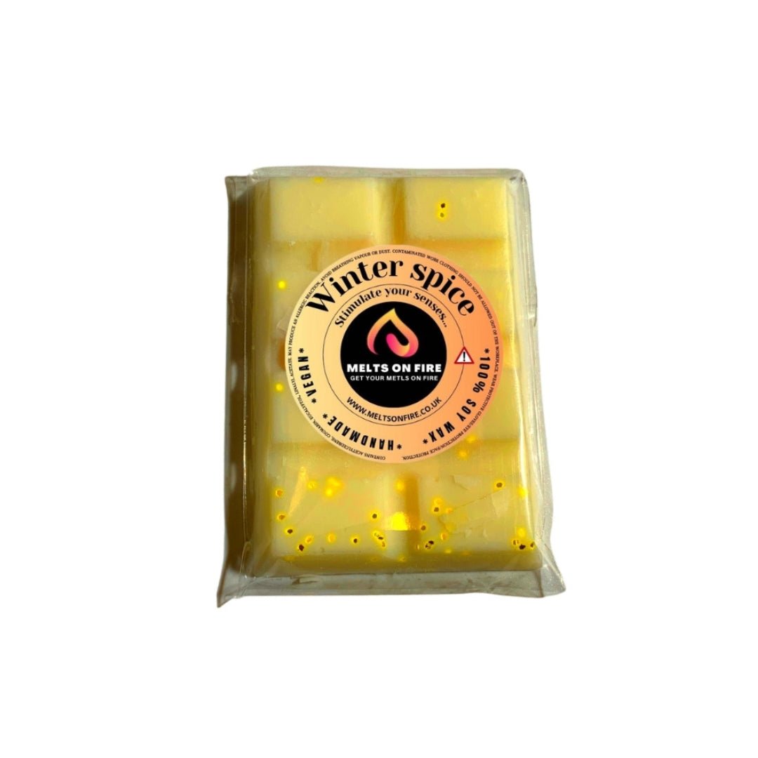 Wax Melts – 4 X Snap Bars - (Winter Spice,ginger bread,dark honey and tabacco,Warm Cinnamon Zof) – Scented Soy Wax Melts Vegan - Meltsonfire
