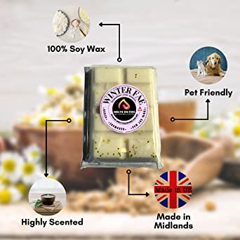 Winter FAE Wax Melts - Snap Bars - Soy Wax Melts 25g - Highly Scented for Oil Burner - Vegan & Cruelty Free - Soy Wax - Home Fragrance - Meltsonfire
