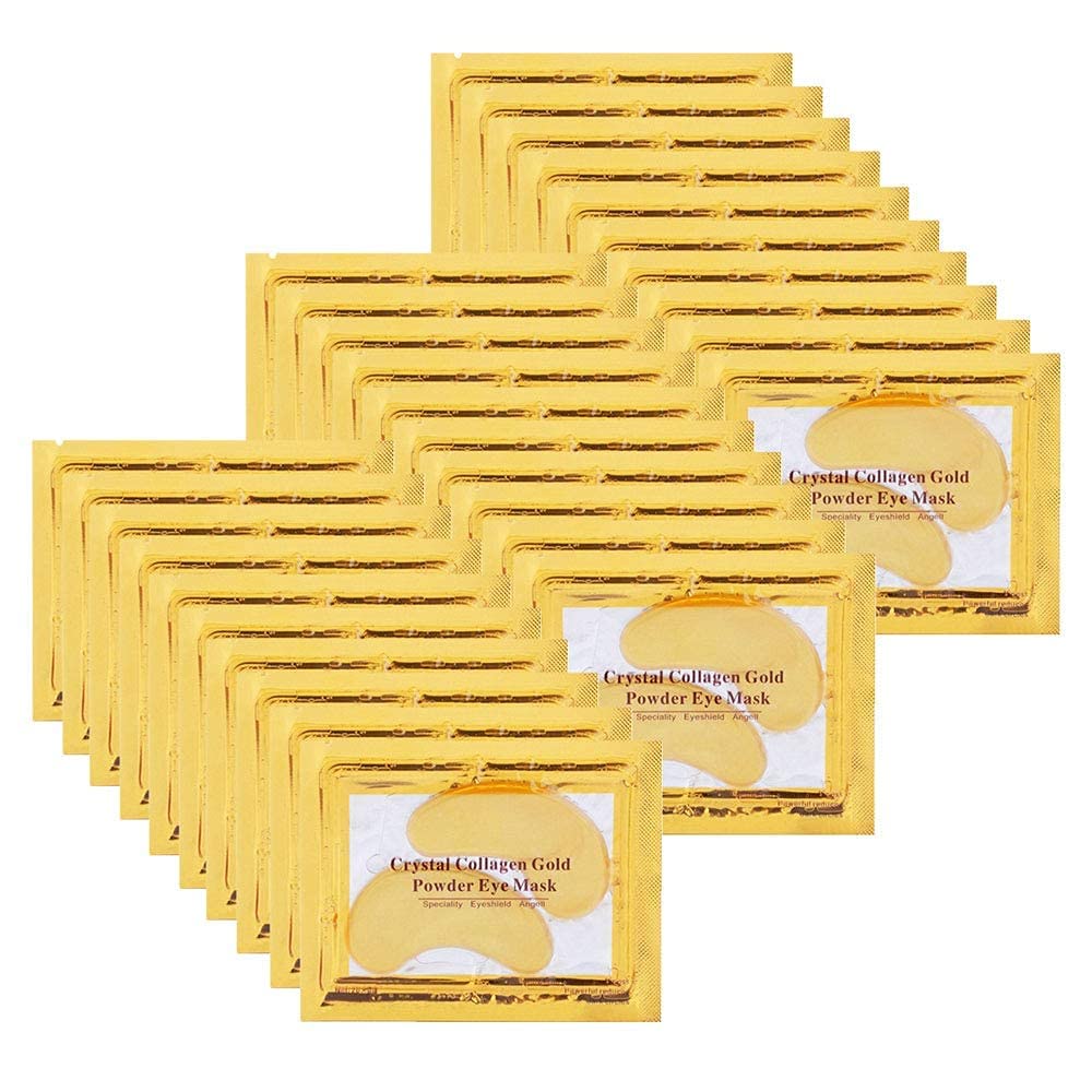 30 Pairs Under Eye Collagen Patches, Gold Moisturizing Under Eye Mask, Under Eye Gel Pads for dark circles and puffiness - Meltsonfire