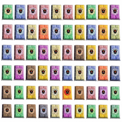 50 Scent Wax Melt Snap Bars Collection – 28g Handmade Soy Wax Bars – Perfume, Fruity, Fresh & Sweet Fragrances - Meltsonfire