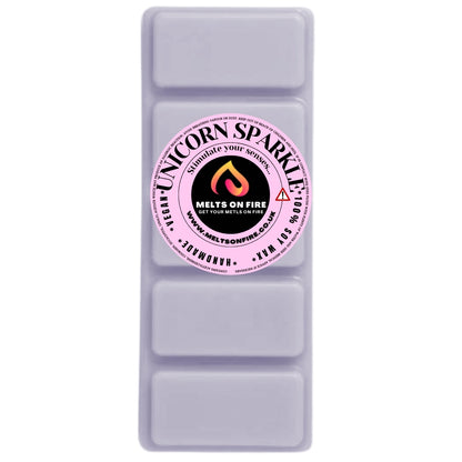 Unicorn Sparkles Scented Wax Melts – Large 50g Bars with a Perfume-Inspired, Clean, Fresh, and Fruity Aroma.