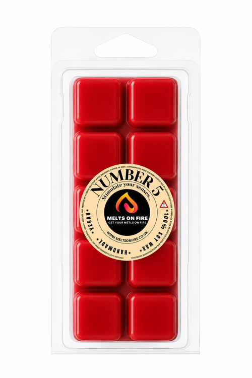 Number 5  10 Block Clamshell Wax Melts, Soy Wax Handmade UK