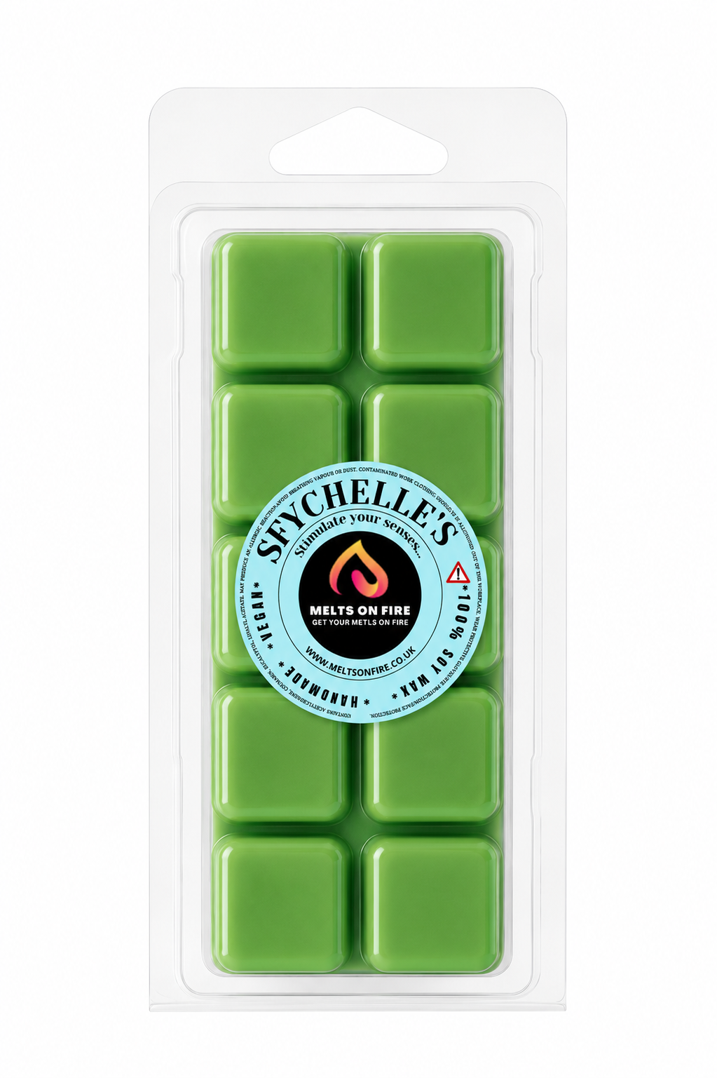 Seychelles 10 Block Clamshell Wax Melts, Soy Wax Handmade UK