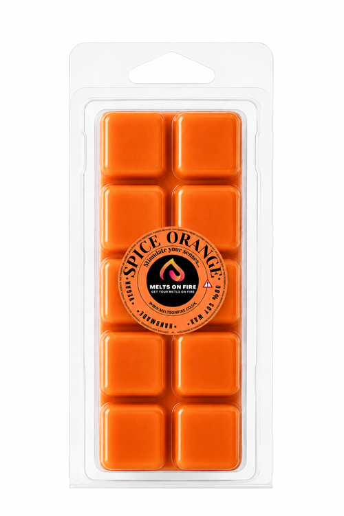 Spice orange 10 Block Clamshell Wax Melts, Soy Wax Handmade UK