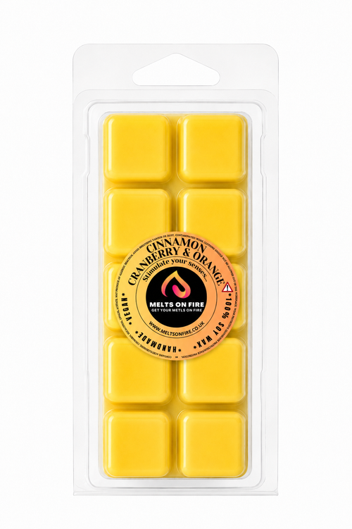 Cinnamon Cran & Orange 10 Block Clamshell Wax Melts, Soy Wax Handmade UK
