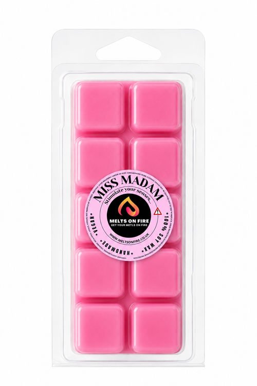 Miss Madam 10 Block Clamshell Wax Melts, Soy Wax Handmade UK