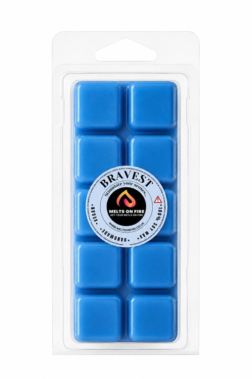 Bravest 10 Block Clamshell Wax Melts, Soy Wax Handmade UK