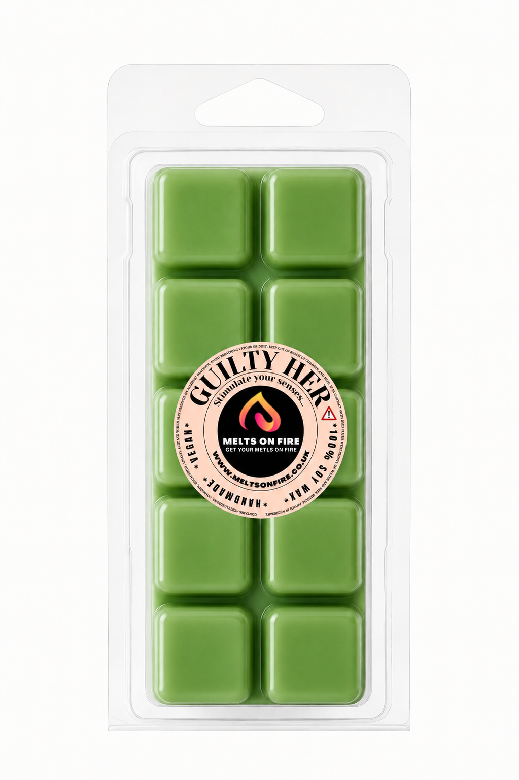Guilty her  10 Block Clamshell Wax Melts, Soy Wax Handmade UK