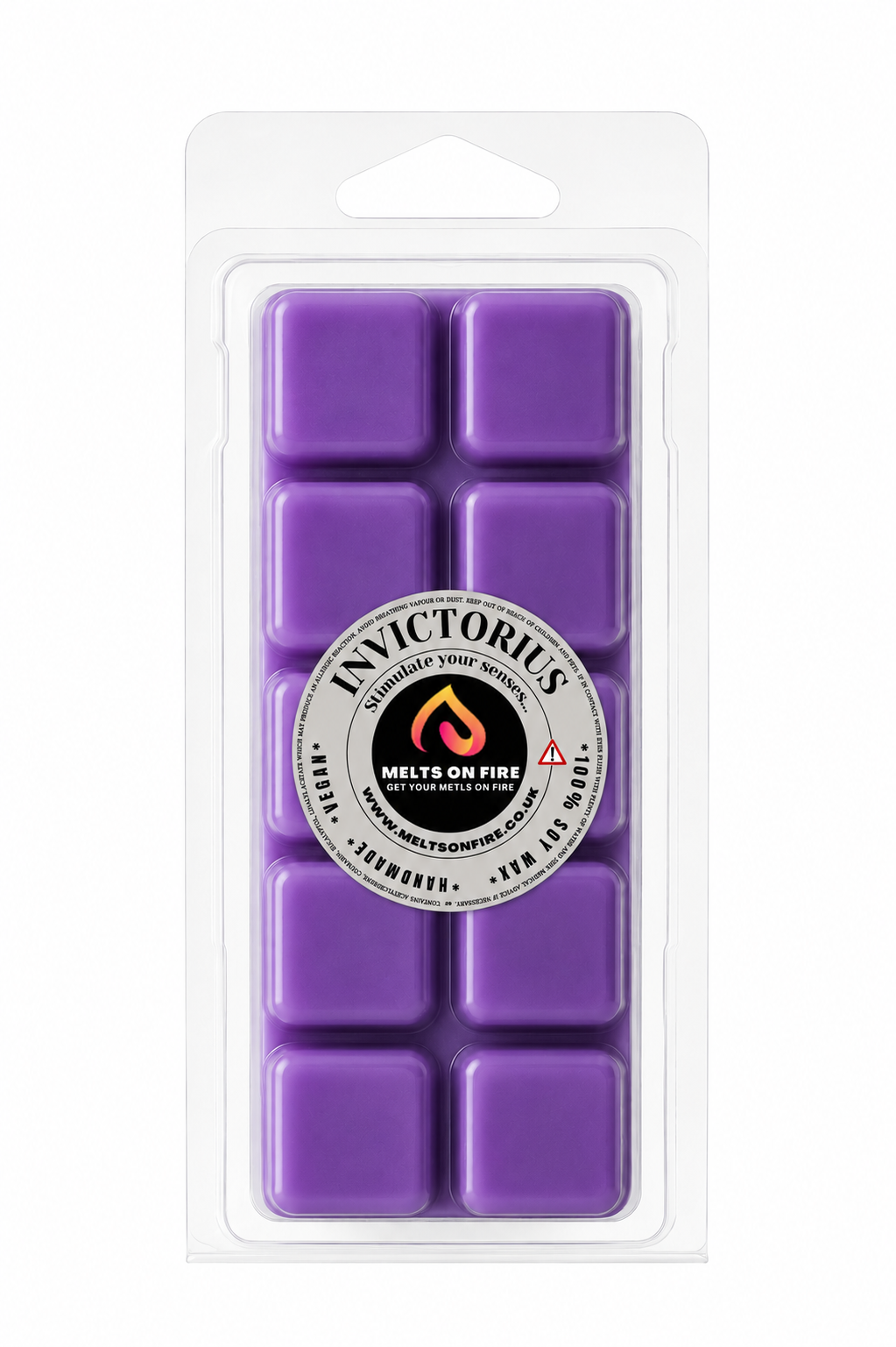 Invictorious 10 Block Clamshell Wax Melts, Soy Wax Handmade UK