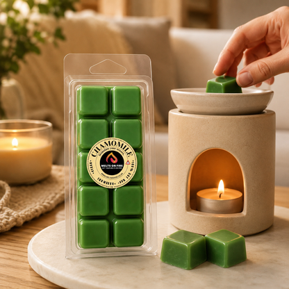 Chamomile 10 Block Clamshell Wax Melts, Soy Wax Handmade UK