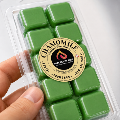 Chamomile 10 Block Clamshell Wax Melts, Soy Wax Handmade UK