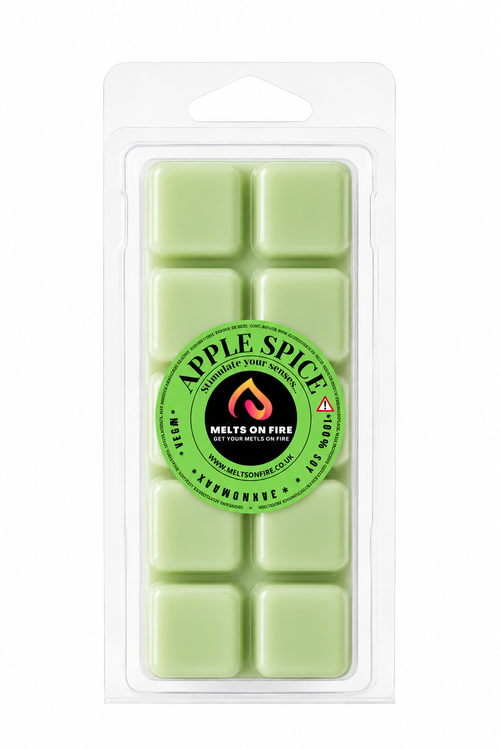 Apple Spice 10 Block Clamshell Wax Melts, Soy Wax Handmade UK
