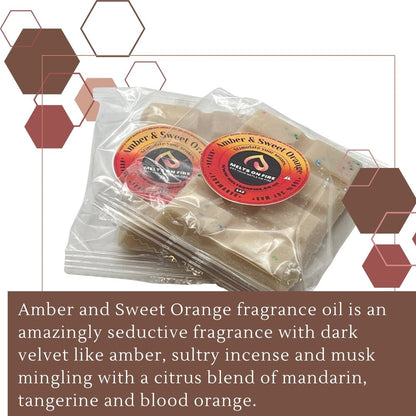 Amber & Sweet Orange Wax Melts - Snap Bars - Soy Wax Melts - Meltsonfire