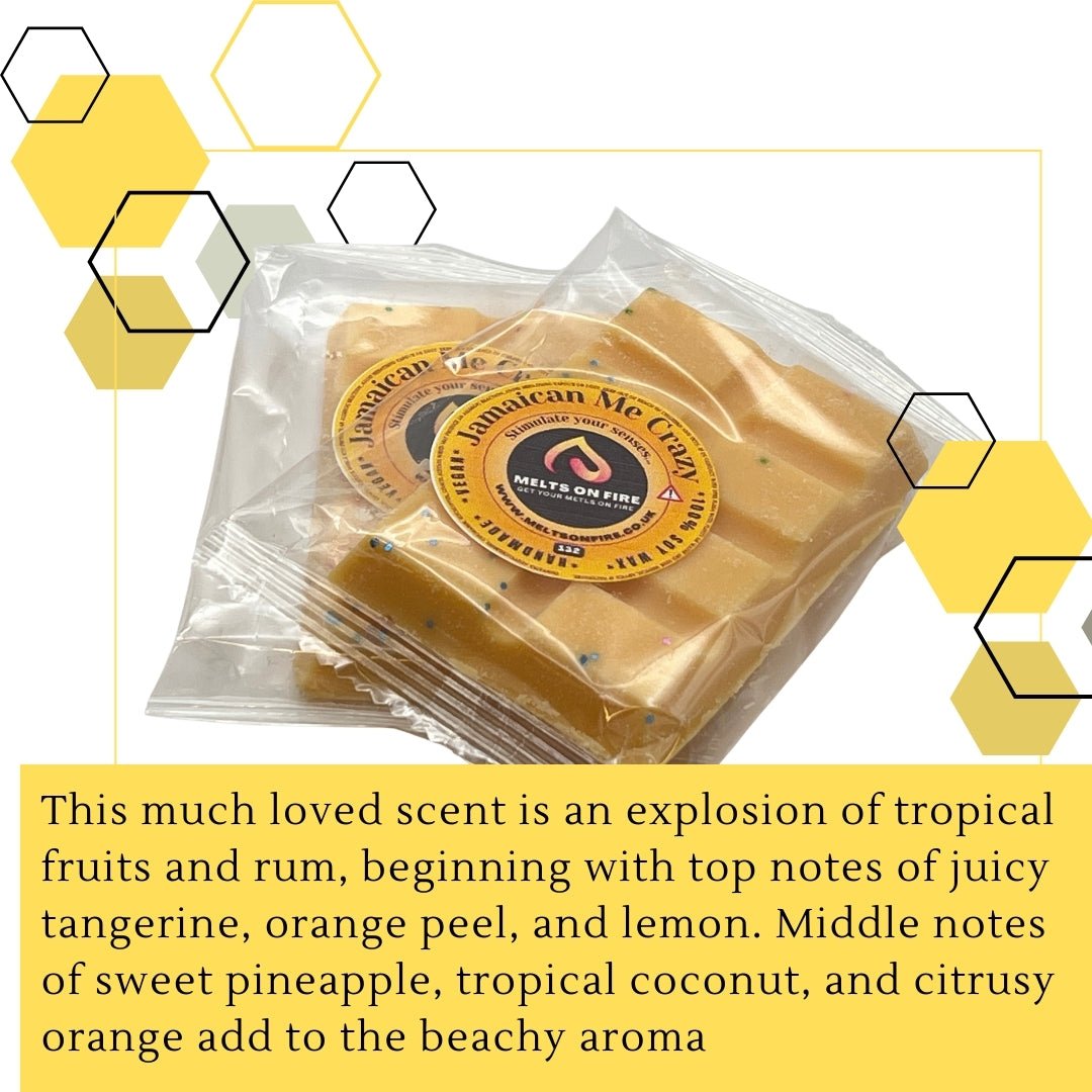 Jamaican Me Crazy Wax Melts - Snap Bars - Soy Wax Melts - Meltsonfire