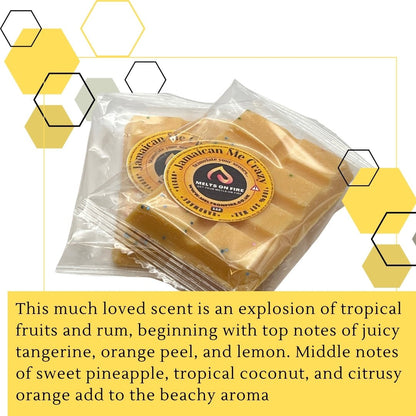 Jamaican Me Crazy Wax Melts - Snap Bars - Soy Wax Melts - Meltsonfire