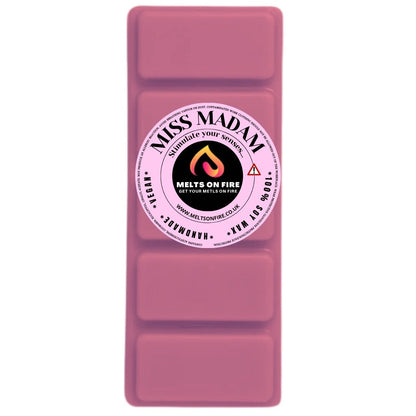 MISS MADAME Scented Wax Melts – Large 50g Bars with a Perfume - Inspired, Clean, Fresh, and Fruity Aroma. - Meltsonfire