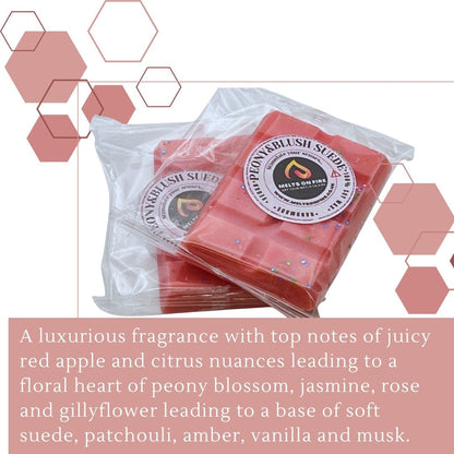 Peony & Blush Wax Melts - Snap Bars - Soy Wax Melts - Meltsonfire