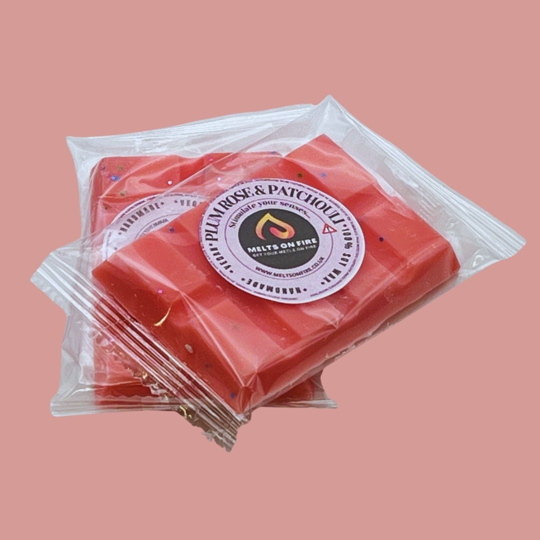 Plum Rose Wax Melts - Snap Bars - Soy Wax Melts - Meltsonfire