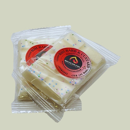 Rhubarb & Custard Wax Melts - Snap Bars - Soy Wax Melts - Meltsonfire
