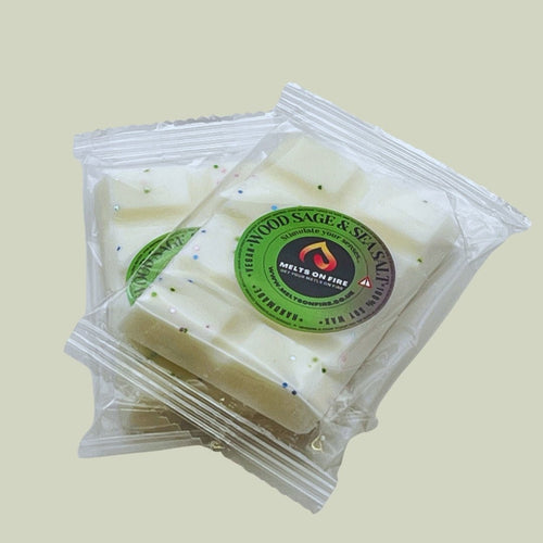 Wood sage & sea Salt Wax Melts - Snap Bars - Soy Wax Melts - Meltsonfire
