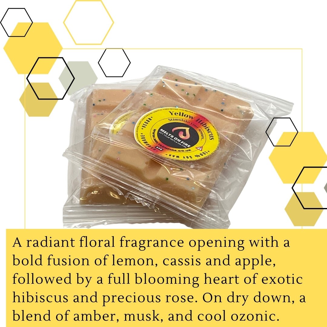 Yellow Hibiscus Wax Melts - Snap Bars - Soy Wax Melts - Meltsonfire