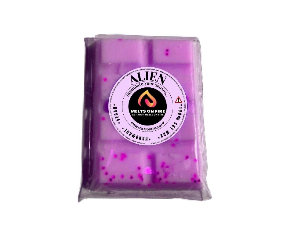 Alien Wax Melts - Snap Bars - Soy Wax Melts 25g - Highly Scented for Oil Burner - Vegan & Cruelty Free - Soy Wax - Home Fragrance - Meltsonfire