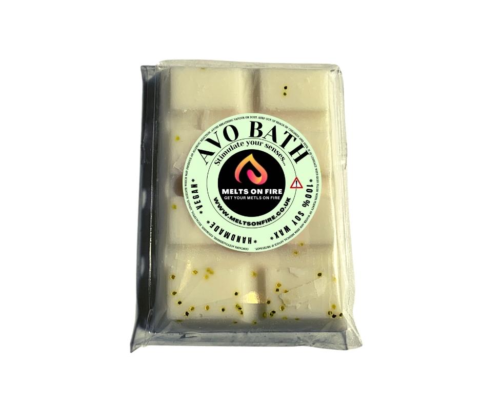 AVO Bath Wax Melts - Snap Bars - Soy Wax Melts 25g - Highly Scented for Oil Burner - Vegan & Cruelty Free - Soy Wax - Home Fragrance - Meltsonfire