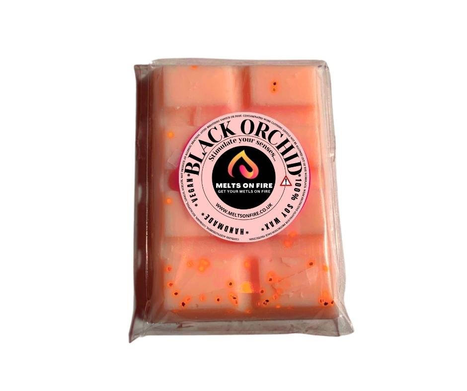 Black Orchid Inspired Wax Melts - Snap Bars - Soy Wax Melts 25g - Highly Scented for Oil Burner - Vegan & Cruelty Free - Soy Wax - Home Fragrance - Meltsonfire