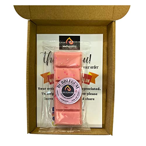 Bubble Gum Scented Wax Melt Snap bars Designer Inspired Handmade Soy Snap Bar - Highly Concentrate Vegan Wax Melts Made in UK - Meltsonfire