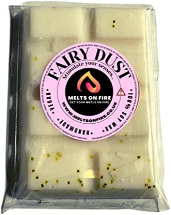 Fairy Dust Wax Melts - Snap Bars - Soy Wax Melts 25g - Highly Scented for Oil Burner - Vegan & Cruelty Free - Soy Wax - Home Fragrance - Meltsonfire