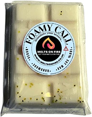 Foamy Call Wax Melts - Snap Bars - Soy Wax Melts 25g - Highly Scented for Oil Burner - Vegan & Cruelty Free - Soy Wax - Home Fragrance - Meltsonfire