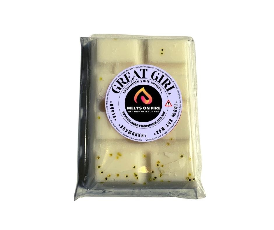 Great Girl Wax Melts - Snap Bars - Soy Wax Melts 25g - Highly Scented for Oil Burner - Vegan & Cruelty Free - Soy Wax - Home Fragrance - Meltsonfire