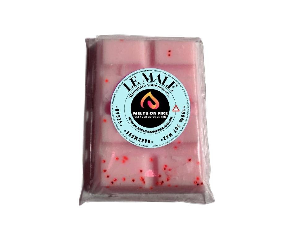 Le Male Wax Melts - Snap Bars - Soy Wax Melts 25g - Highly Scented for Oil Burner - Vegan & Cruelty Free - Soy Wax - Home Fragrance - Meltsonfire