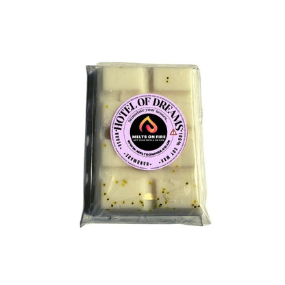 Wax Melts – 4 X Snap Bars - (Candy Floss,Cherry,Coconut & Mango,Hotel Of Dreams) – Scented Soy Wax Melts Vegan - Meltsonfire