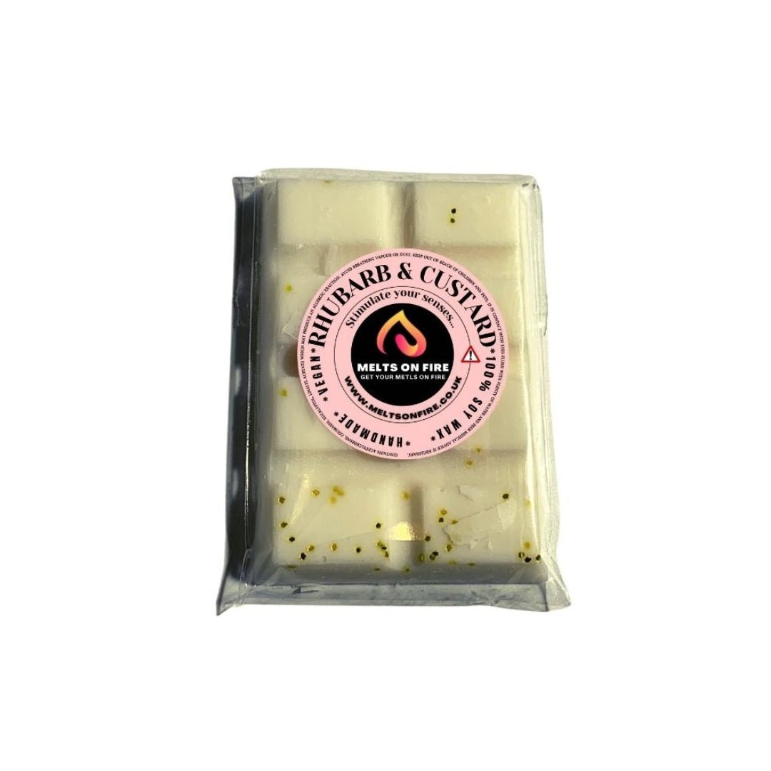 Wax Melts – 4 X Snap Bars - (Lemon Sherbet,Rhubarb & Custard,Strawberries & Lilly,Unicorn sparkle) – Scented Soy Wax Melts Vegan - Meltsonfire
